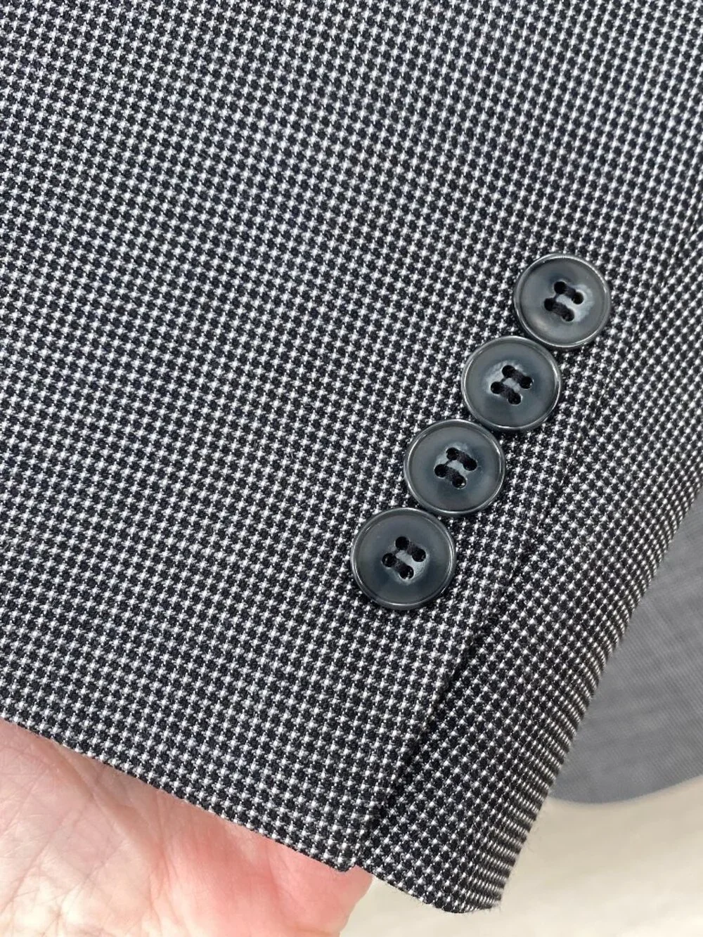 Calvin Klein Mens Blazer Suit Jacket 52 Regular Black Check